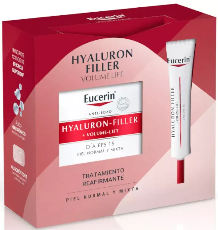 EUCERIN PACK HYALURON FILLER VOLUME LIFT 50ML + CONTORNO DE OJOS