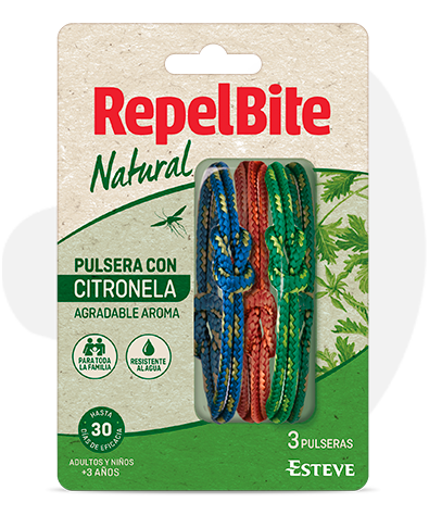 REPELBITE NATURAL PULSERA CUERDAS 3 UNID