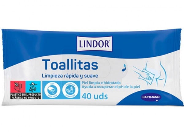 LINDOR 40 TOALLITAS HIGIENICAS