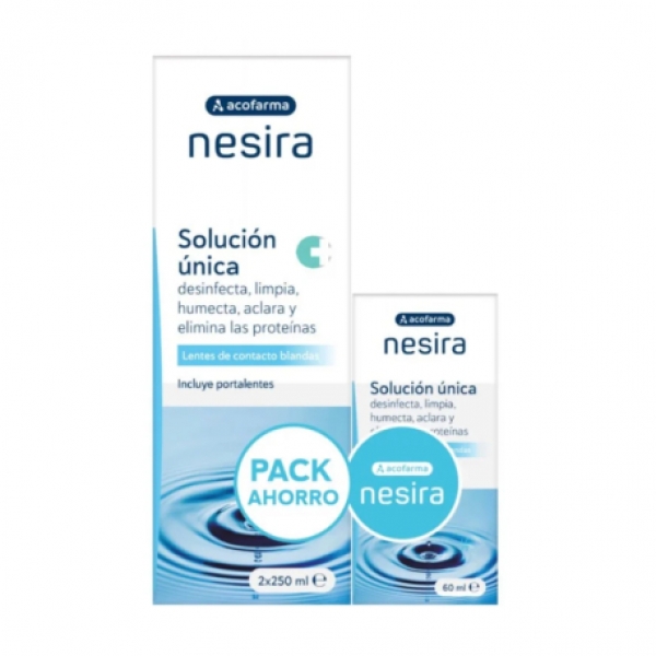 NESIRA PACK SOLUCION UNICA 2 X 250 ML + 60 ML