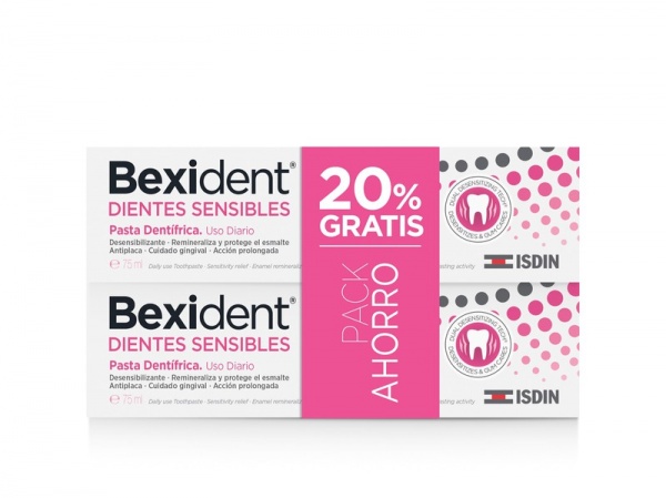 BEXIDENT DIENTES SENSIBLES DUPLO PASTA 2X75ML