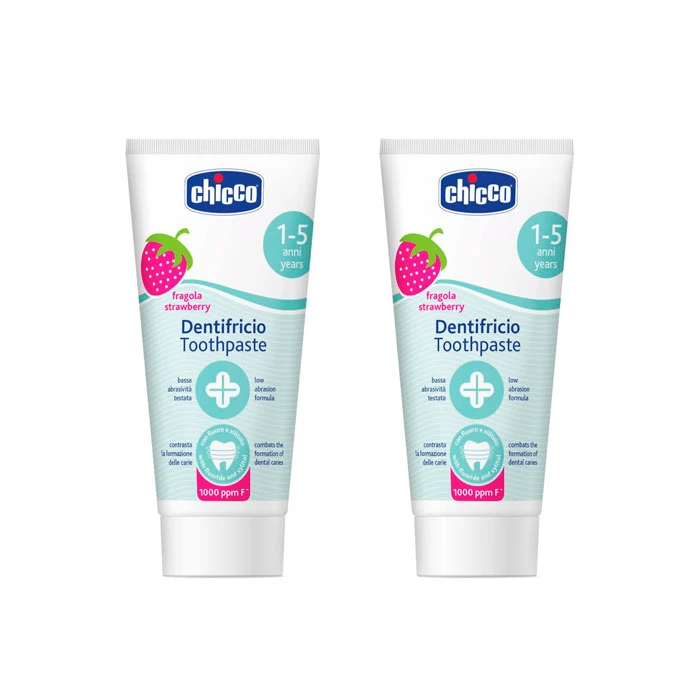 CHICCO DUPLO CREMA DENTAL 1 A 5 AÑOS  50ML+50ML