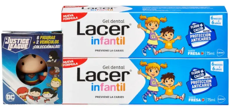 LACER INFANTIL GEL DENTIFRICO 2X75ML SABOR FRESA