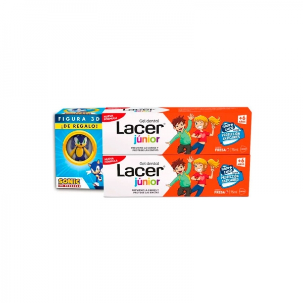 LACER JUNIOR GEL DENTIFRICO 2X75ML SABOR FRESA