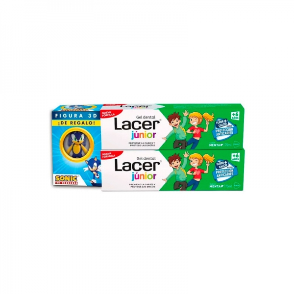 LACER JUNIOR GEL DENTIFRICO 2X75ML SABOR MENTA