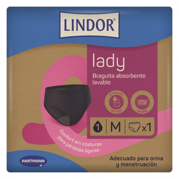 LINDOR LADY BRAGUITA ABSORBENTE LAVABLE TALLA M