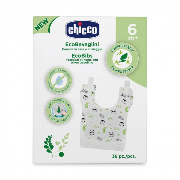 CHICCO BABEROS BIODEGRADABLES 1 USO 36 UNIDADES