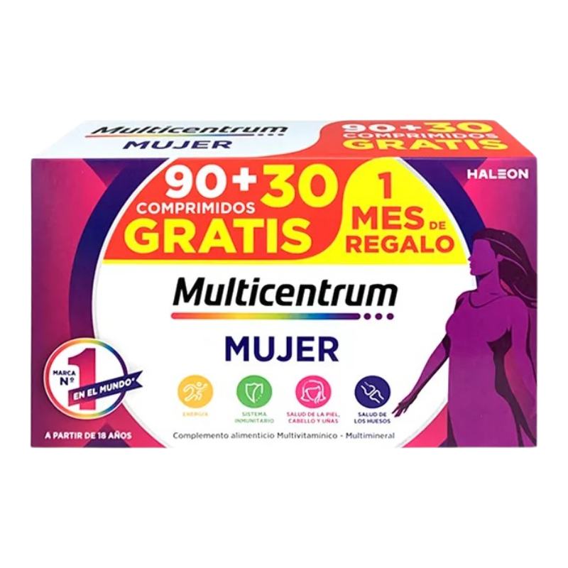 MULTICENTRUM MUJER 50+ 90 COMPRIMIDOS + 30 COMPRIMIDOS