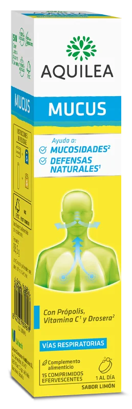 AQUILEA MUCUS 15 COMPRIMIDOS EFERVESCENTES