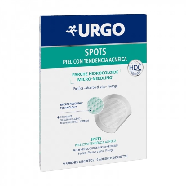  URGO SPOTS PARCHE HIDROCOLOIDE 9 U