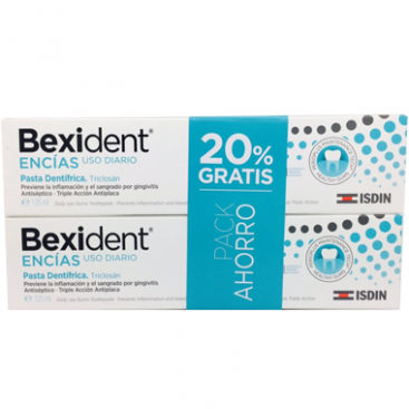 BEXIDENT ENCIAS USO DIARIO DUPLO PASTA DENTRICA TRICLOSAN 2X125ML