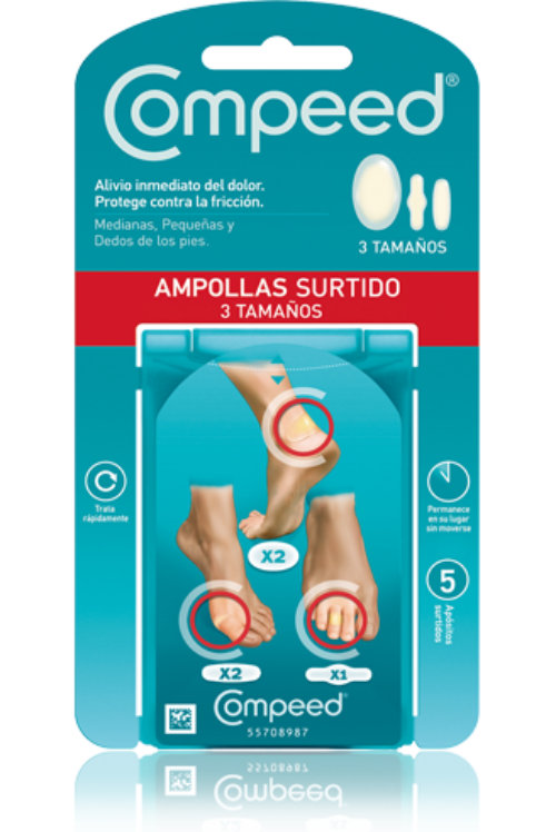 COMPEED AMPOLLAS SURTIDO 3 TAMAÑOS 5 APOSITOS SURTIDOS