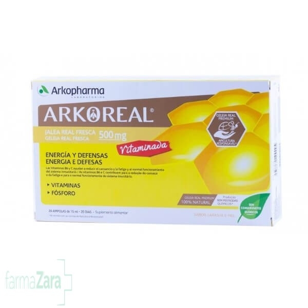 ARKOREAL JALEA REAL FRESCA 500MG VITAMINADA 20 AMPOLLAS