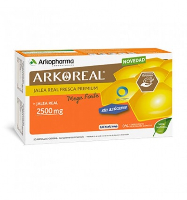 ARKOREAL JALEA REAL MEGA FORTE 2500MG 20 AMPOLLAS