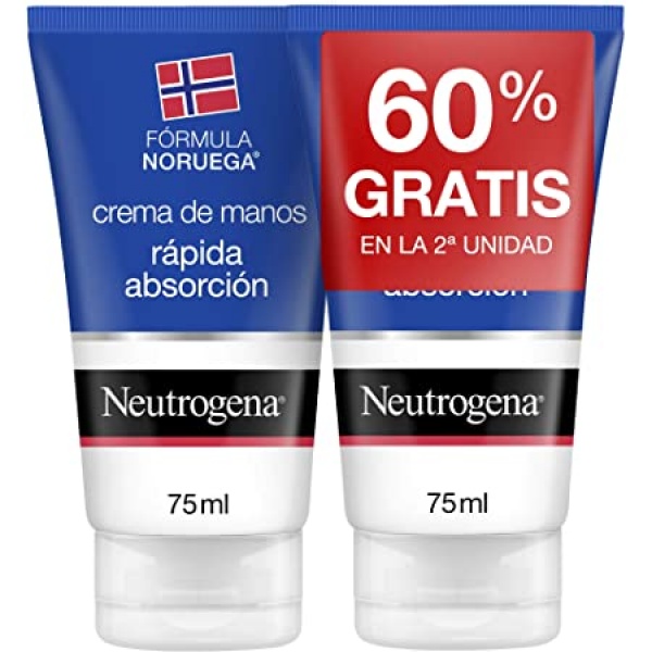 NEUTROGENA CREMA DE MANOS RAPIDA ABSORCION 2X75ML