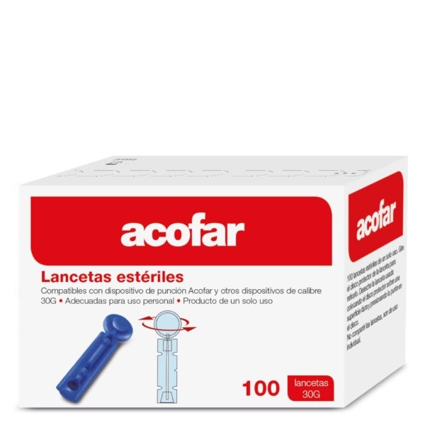 ACOFAR LANCETAS ESTERILES 100 UNID