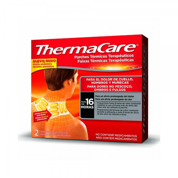 THERMACARE 2 PARCHES PARA EL DOLOR DE CUELLO, HOMBROS Y MUÑECAS