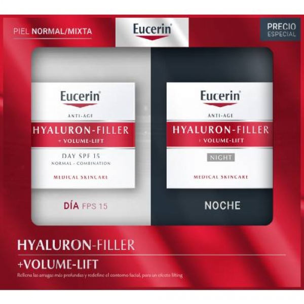 EUCERIN COFRE HYALURON FILLER + VOLUME LIFT PIEL MIXTA CREMA DIA + CREMA NOCHE