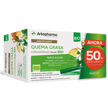 ARKOFLUIDO QUEMAGRASAS BIO 20 AMPOLLAS PACK 2 UNIDADES