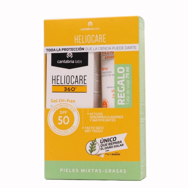 HELIOCARE 360º GEL OIL-FREE SPF 50+ 50ML + TALLA DE VIAJE 75 ML GRATIS