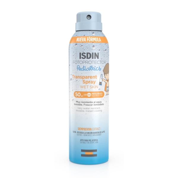 FOTOPROTECTOR ISDIN PEDIATRICS TRANSPARENT SPRAY WET SKIN SPF50+ 250ML