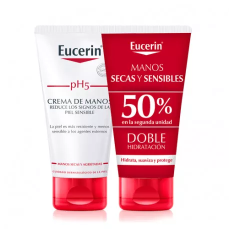 EUCERIN DUPLO CREMA MANOS 2X75ML 