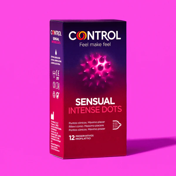 CONTROL SENSUAL INTENSE DOTS 12 PRESERVATIVOS