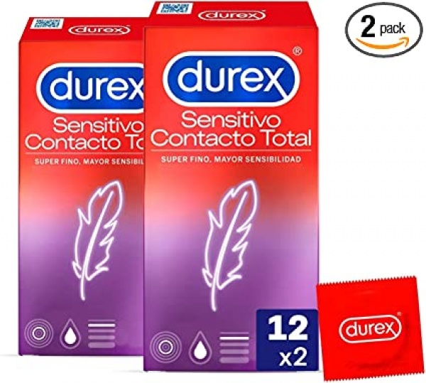 DUREX SENSITIVO CONTACTO TOTAL 2X12 PRESERVATIVOS