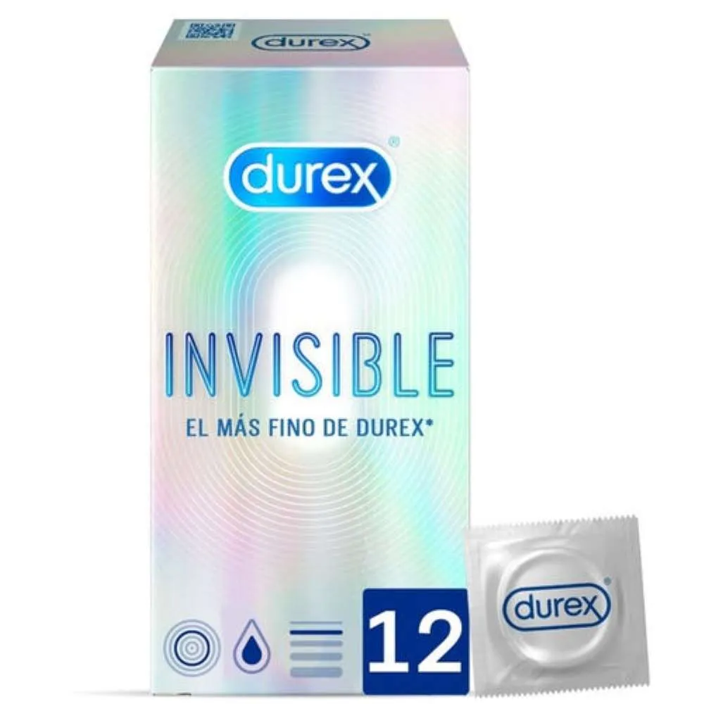 DUREX INVISIBLE EXTRA FINO EXTRA SENSITIVO 12 UNID