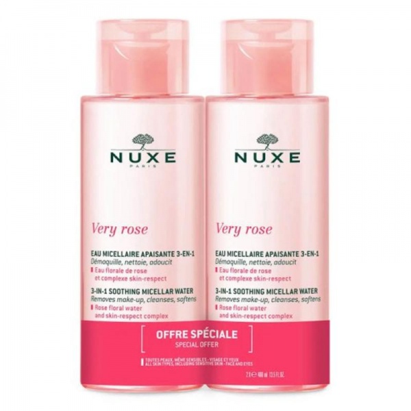 NUXE VERY ROSE AGUA MICELAR CALMANTE 2X400ML