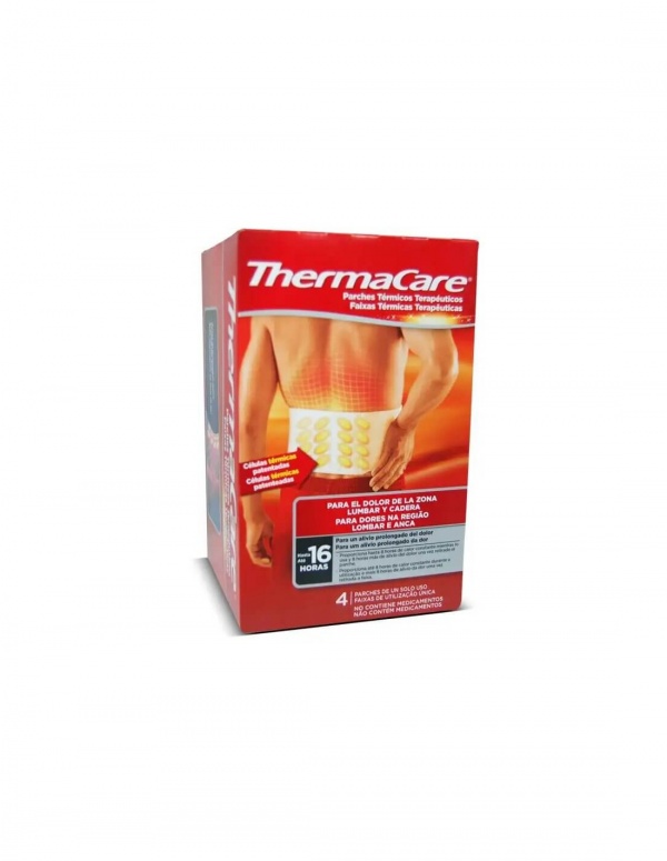 THERMACARE 4 PARCHES PARA EL DOLOR DE LA ZONA LUMBAR Y CADERA